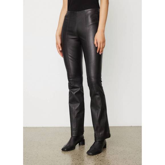 NEW RAG & BONE simone leather flare pant in black - Picture 2 of 3
